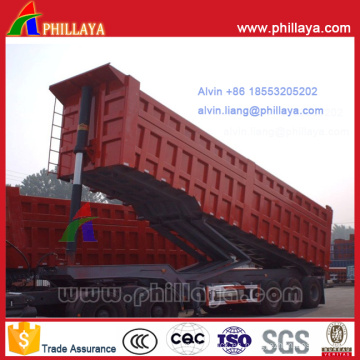 Bulk Transport 35 Cbm Tri-Axle End Tipper Semi Trailer